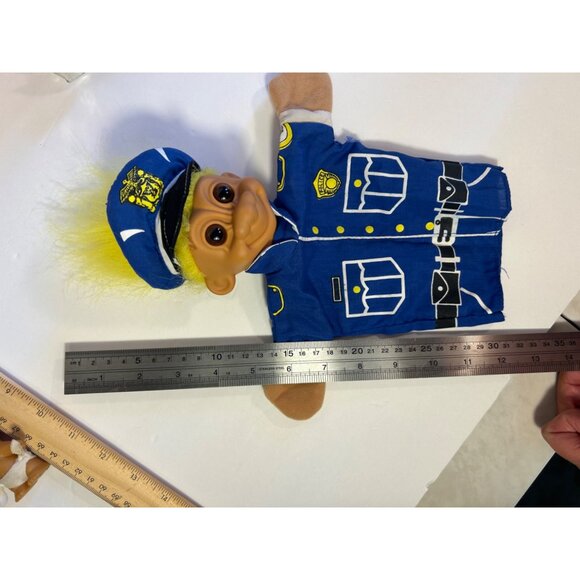 Vintage Assorted Troll Dolls Lot With Police Officer Hand Puppet & Colorful Hair - Picture 11 of 11